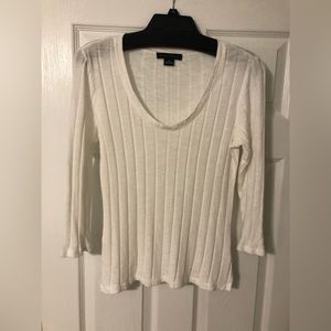 Sanctuary White Top with 3/4 Sleeve in EUC